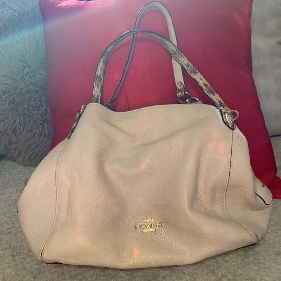 Coach Handbags - Coach Off White Leather Bag